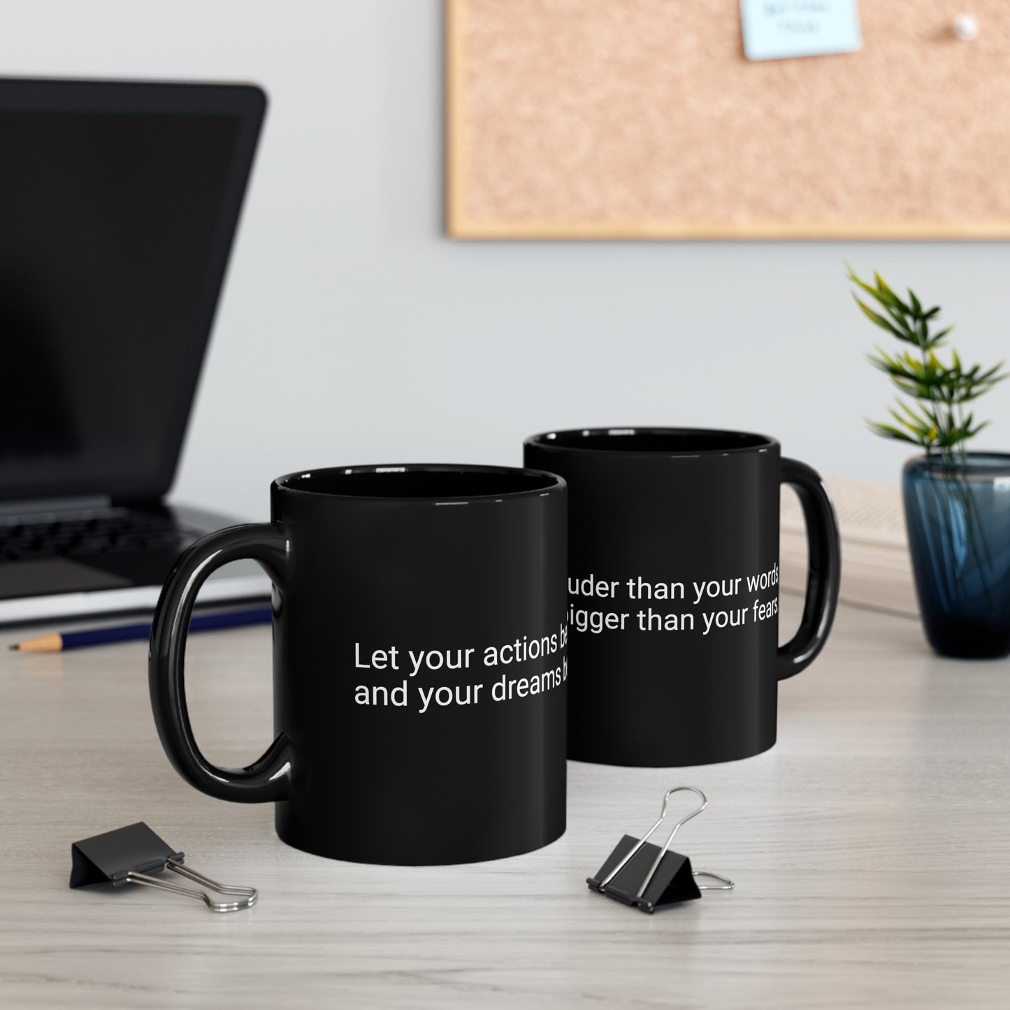 11oz Black Mug Dream Bigger