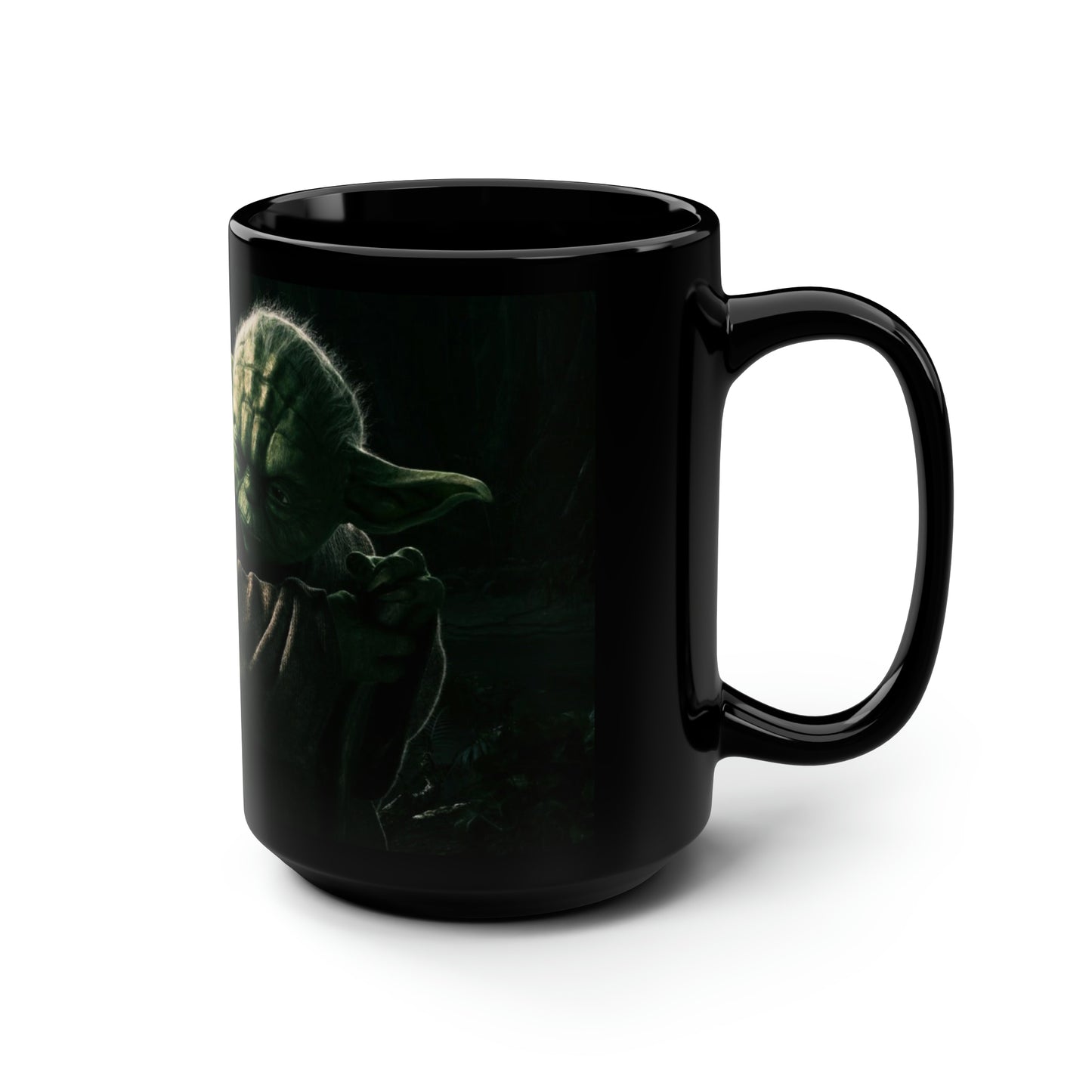 Black Mug, 15oz Yoda Coffee