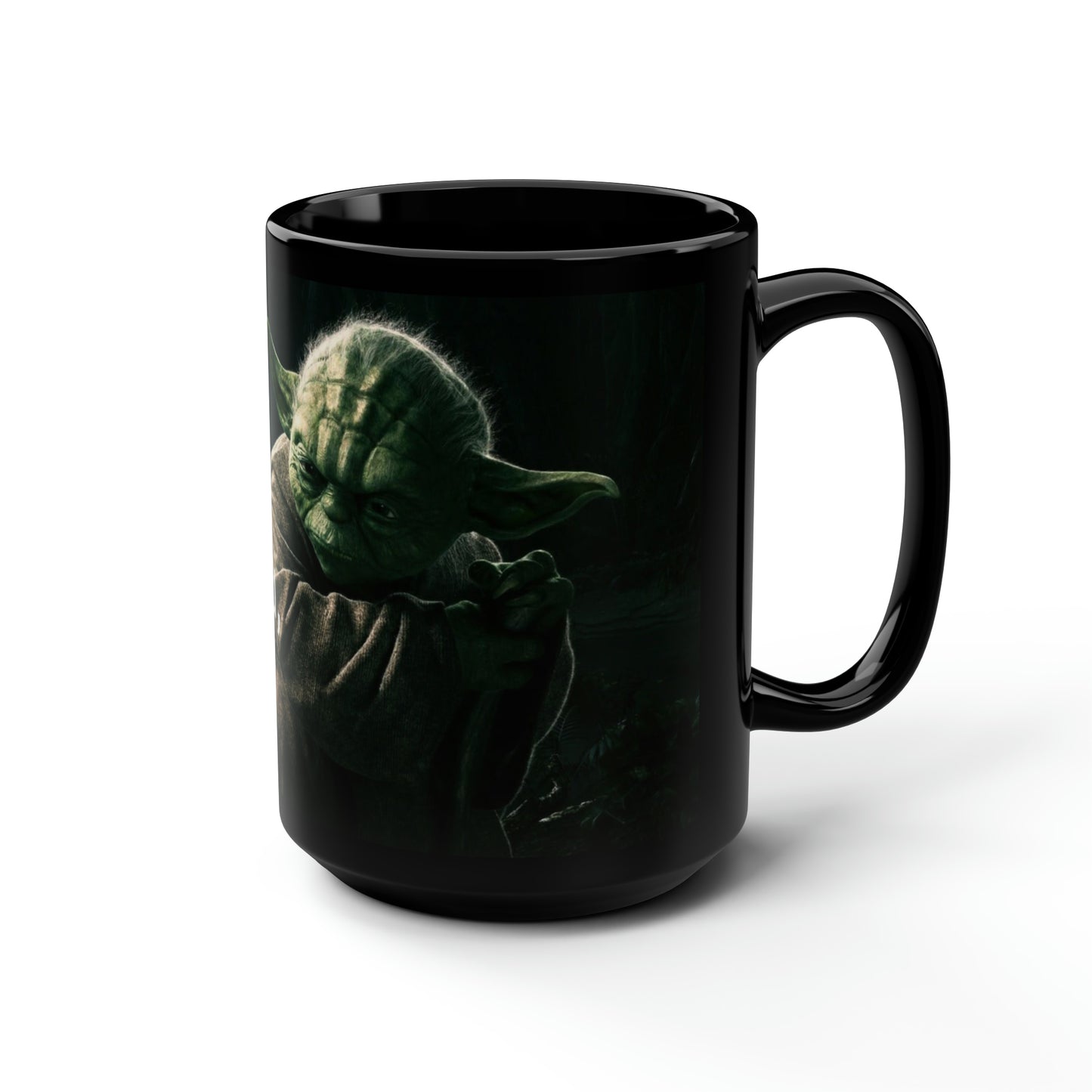 Black Mug, 15oz Yoda Coffee